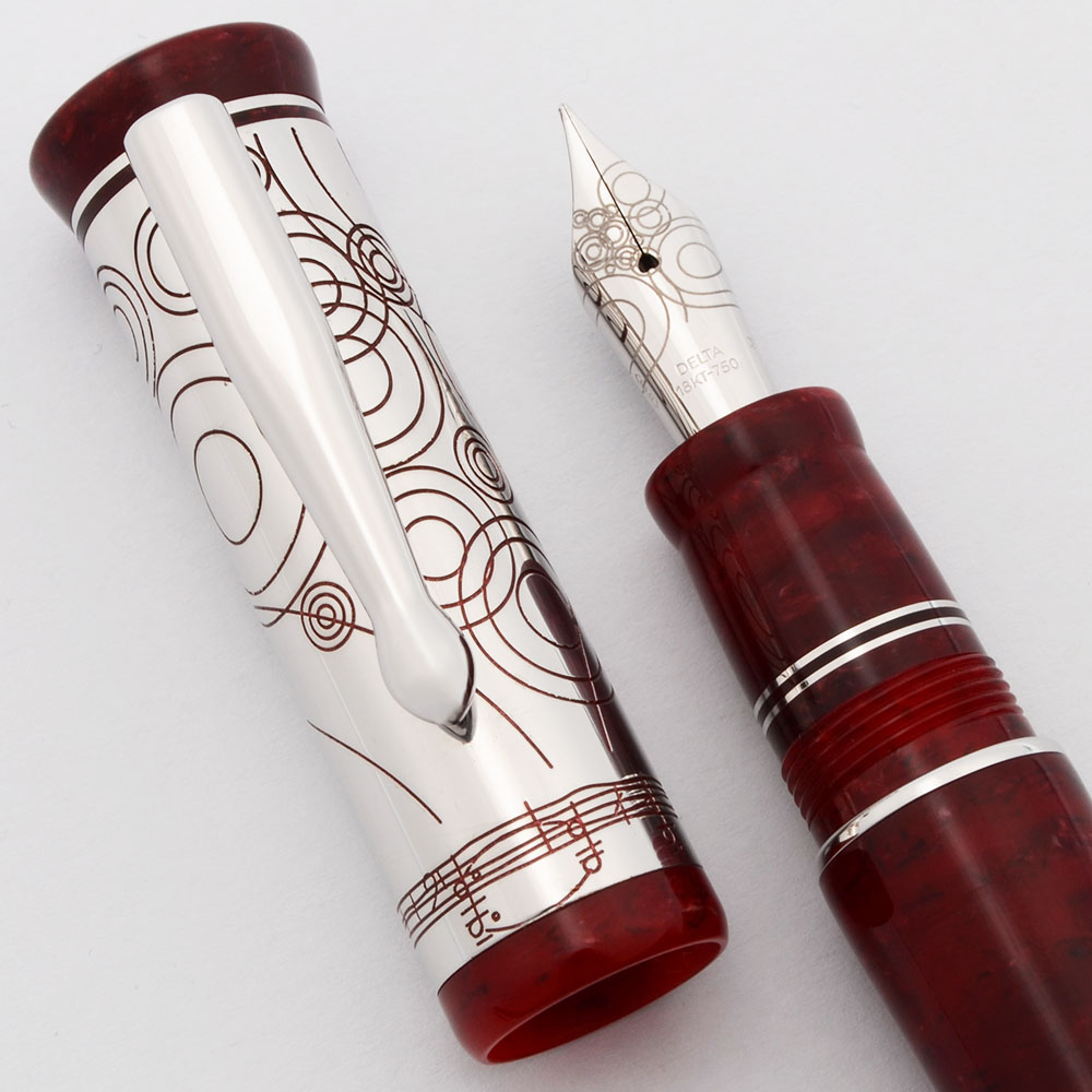 レプトン/Lepton D-PEN150 Delta Giacomo Puccini LE Fountain Pen (335/838) - Red w Sterling
